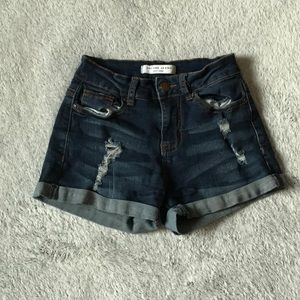 Encore ripped jean shorts